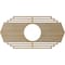 Ekena Millwork Chrysler Wood Fretwork Pierced Ceiling Medallion, Hickory, 28"W x 14"H x 7 3/8"ID x 3/8"T CMWP28X14X0375CSHI - alternate 2
